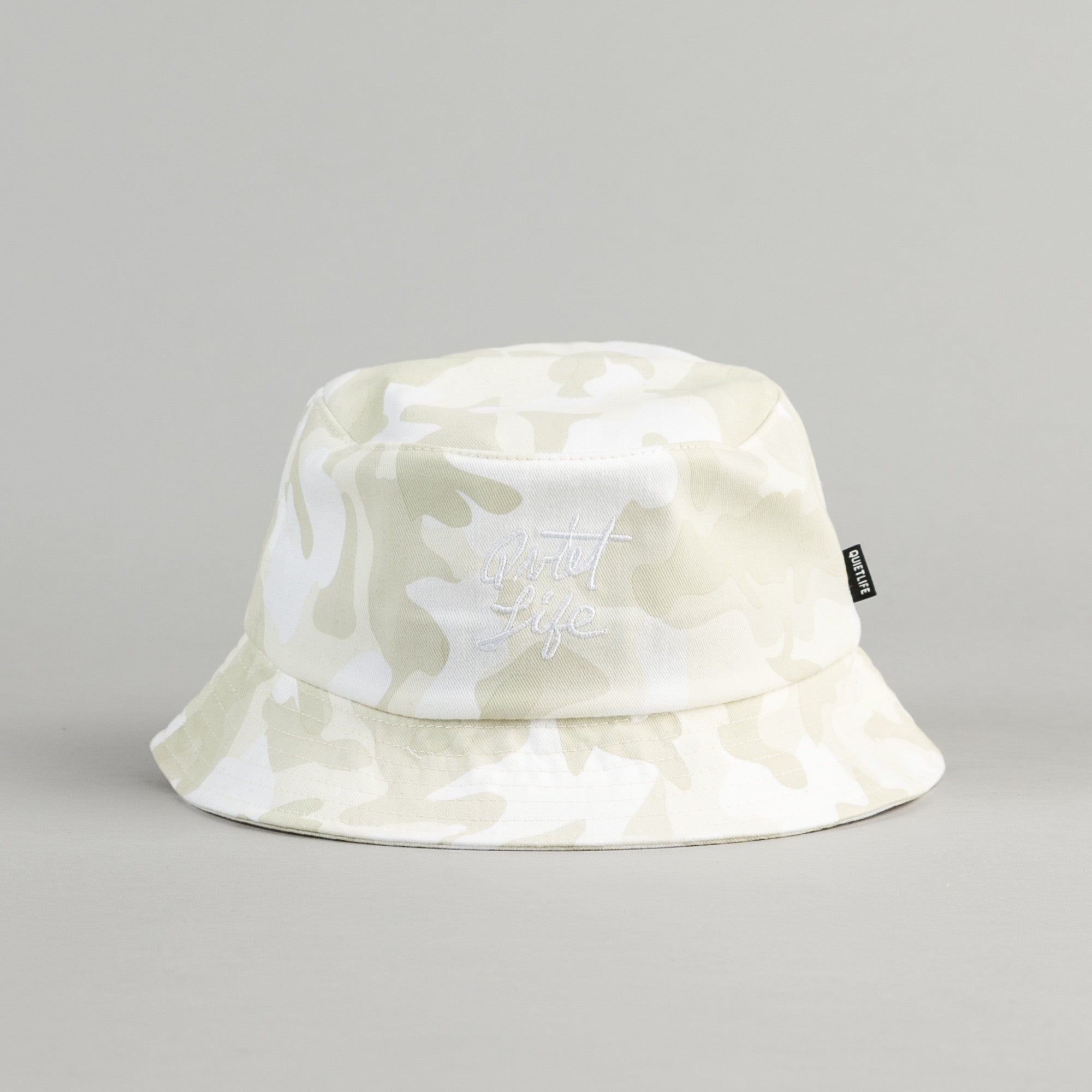 The Quiet Life Camo Bucket Hat - White Camo | Flatspot