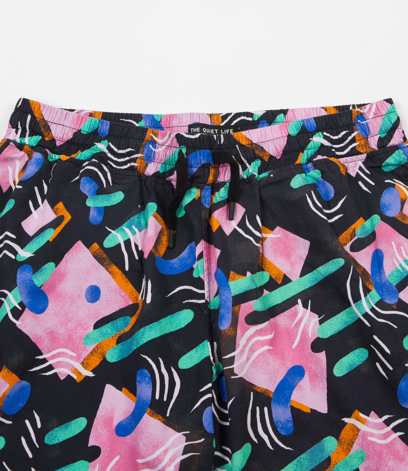 The Quiet Life Gibbler Beach Shorts - Black | Flatspot