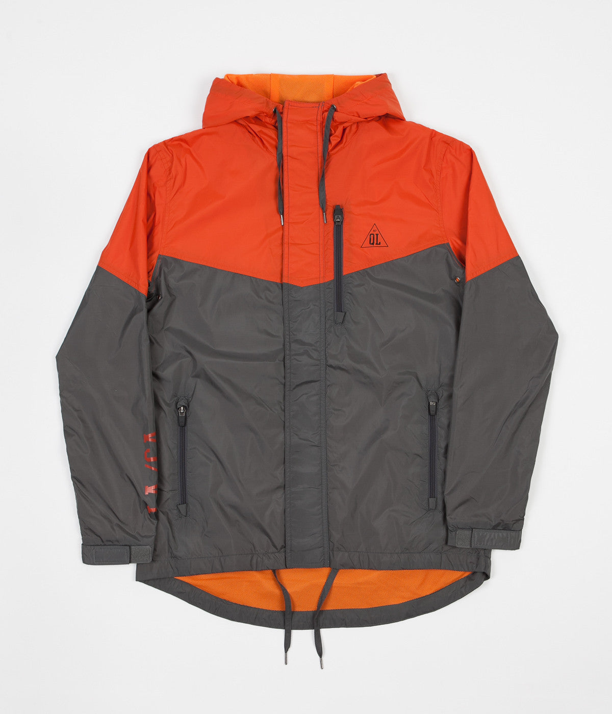 The Quiet Life MC Windbreaker Jacket - Orange / Grey | Flatspot