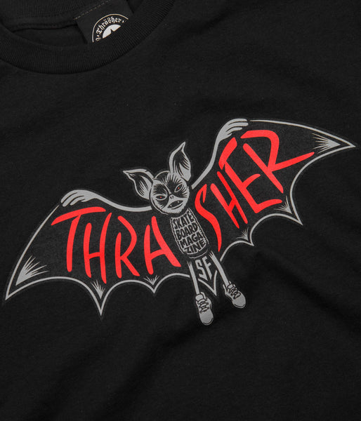 Thrasher Bat T-Shirt - Black | Flatspot