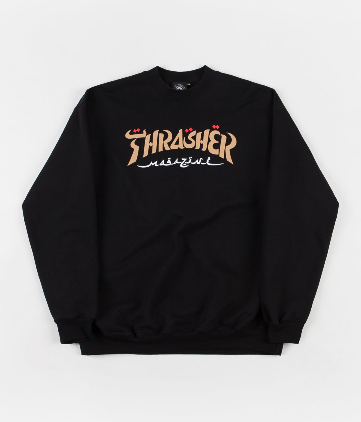 THRASHER SKATE MAG CREW - BLACK | GVG STORE. K-POP, K-FASHION STORE.  Worldwide Shipping.