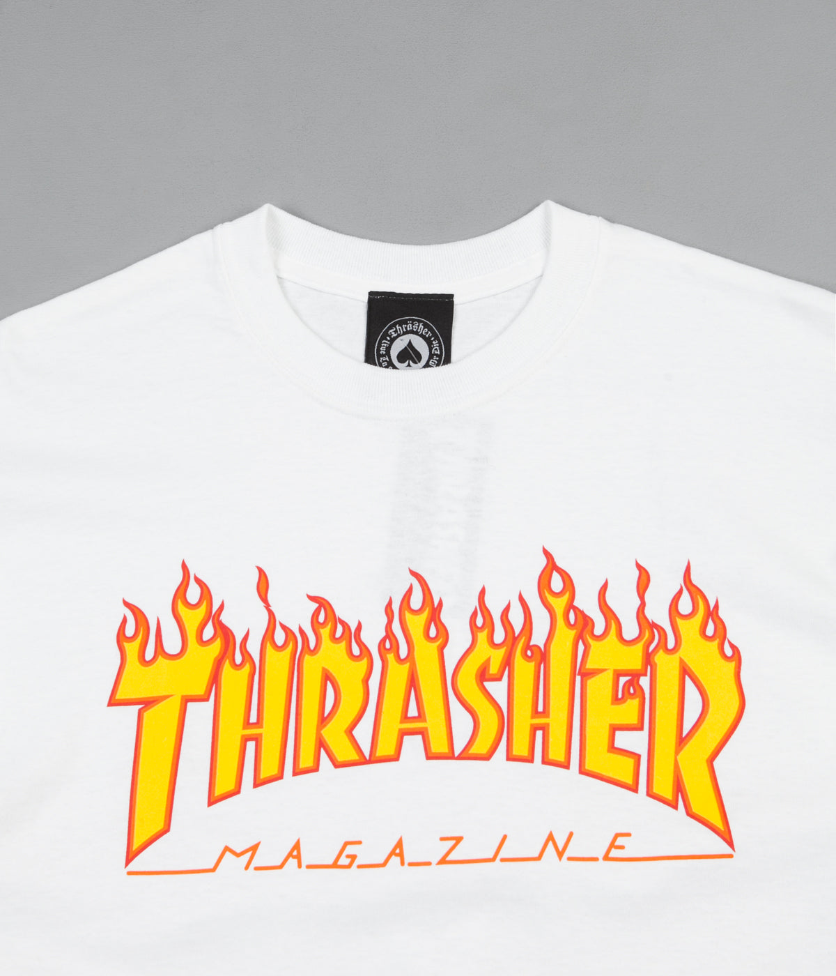 Thrasher Flame Logo T-Shirt - White | Flatspot