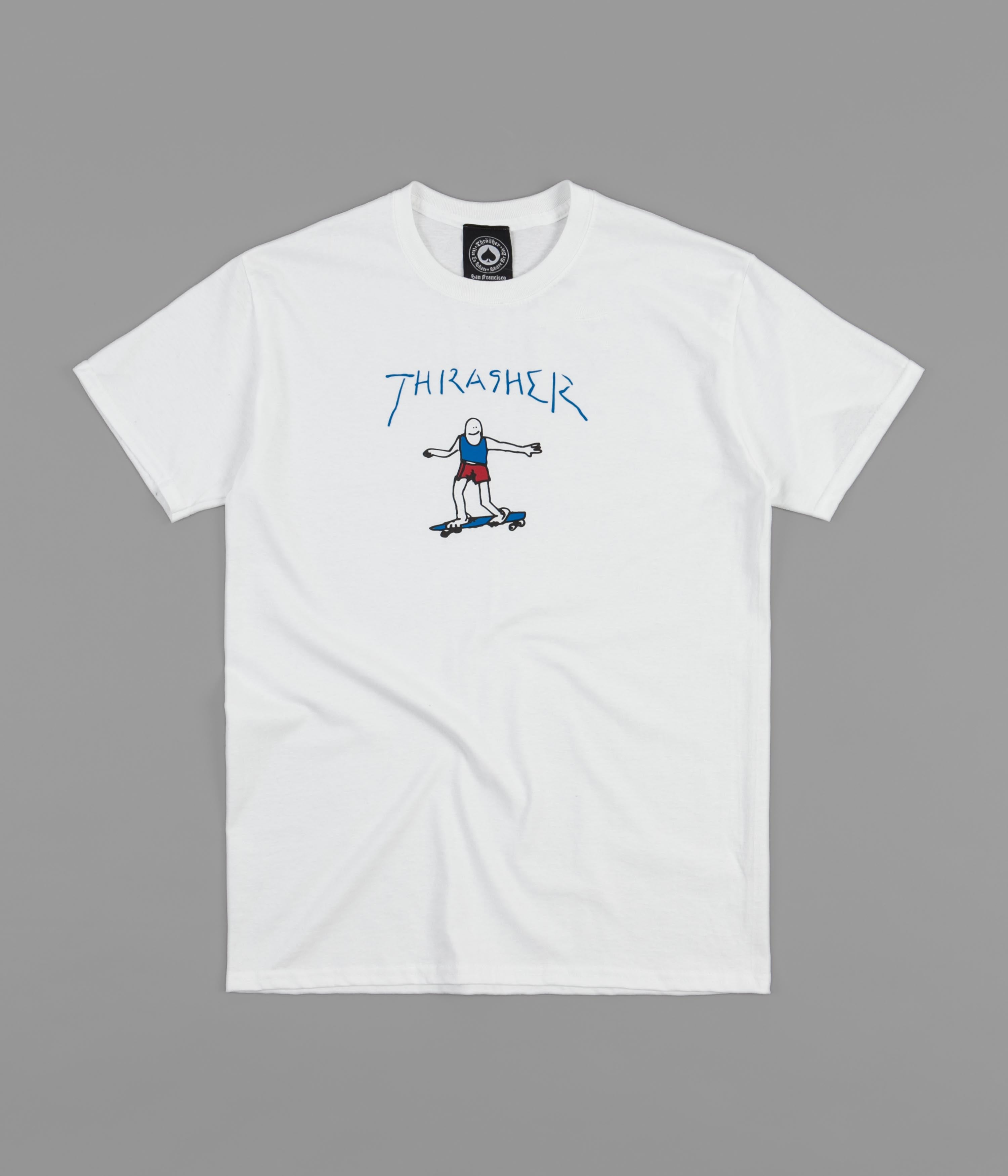 Thrasher Gonz T-Shirt - White / Blue | Flatspot