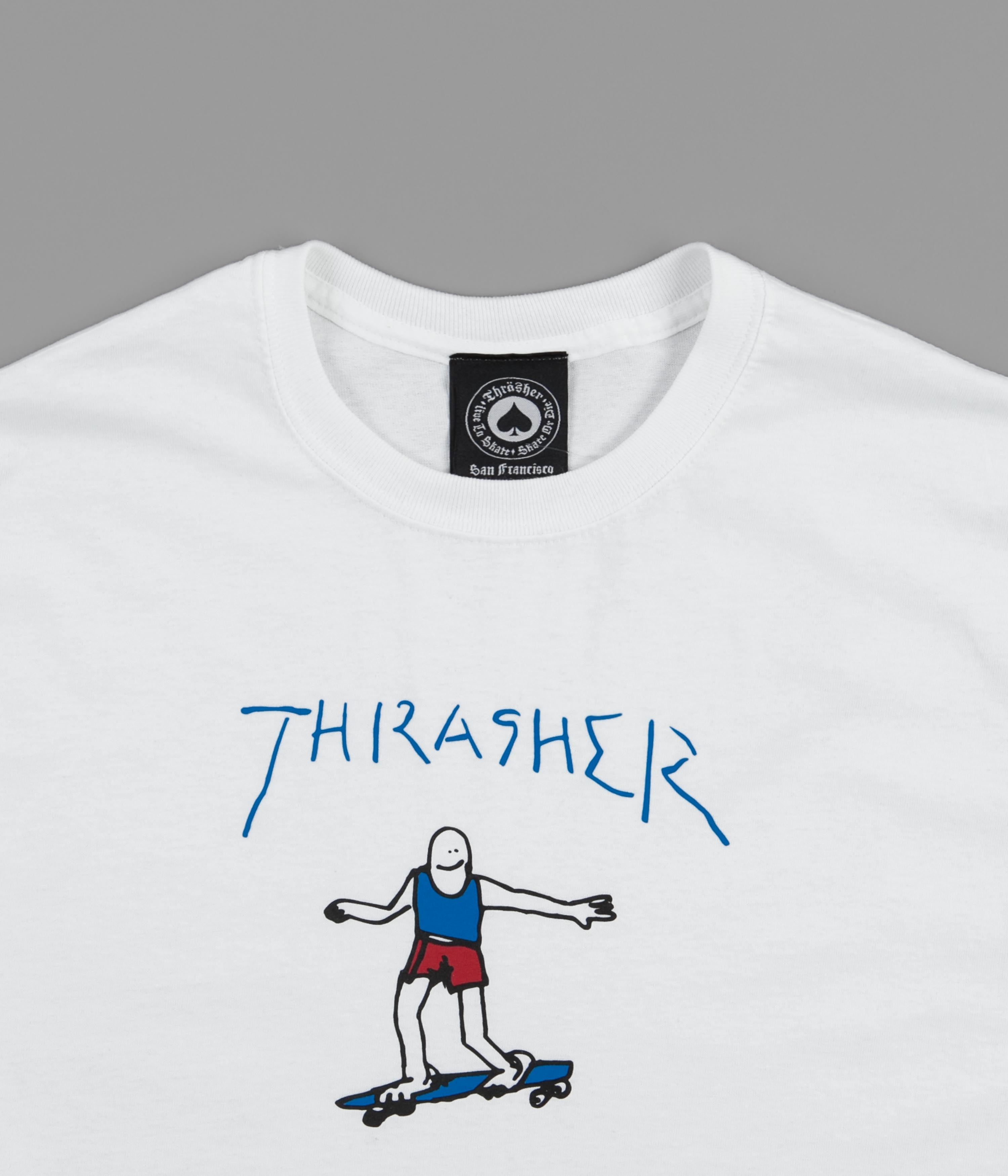 Thrasher Gonz T-Shirt - White / Blue | Flatspot