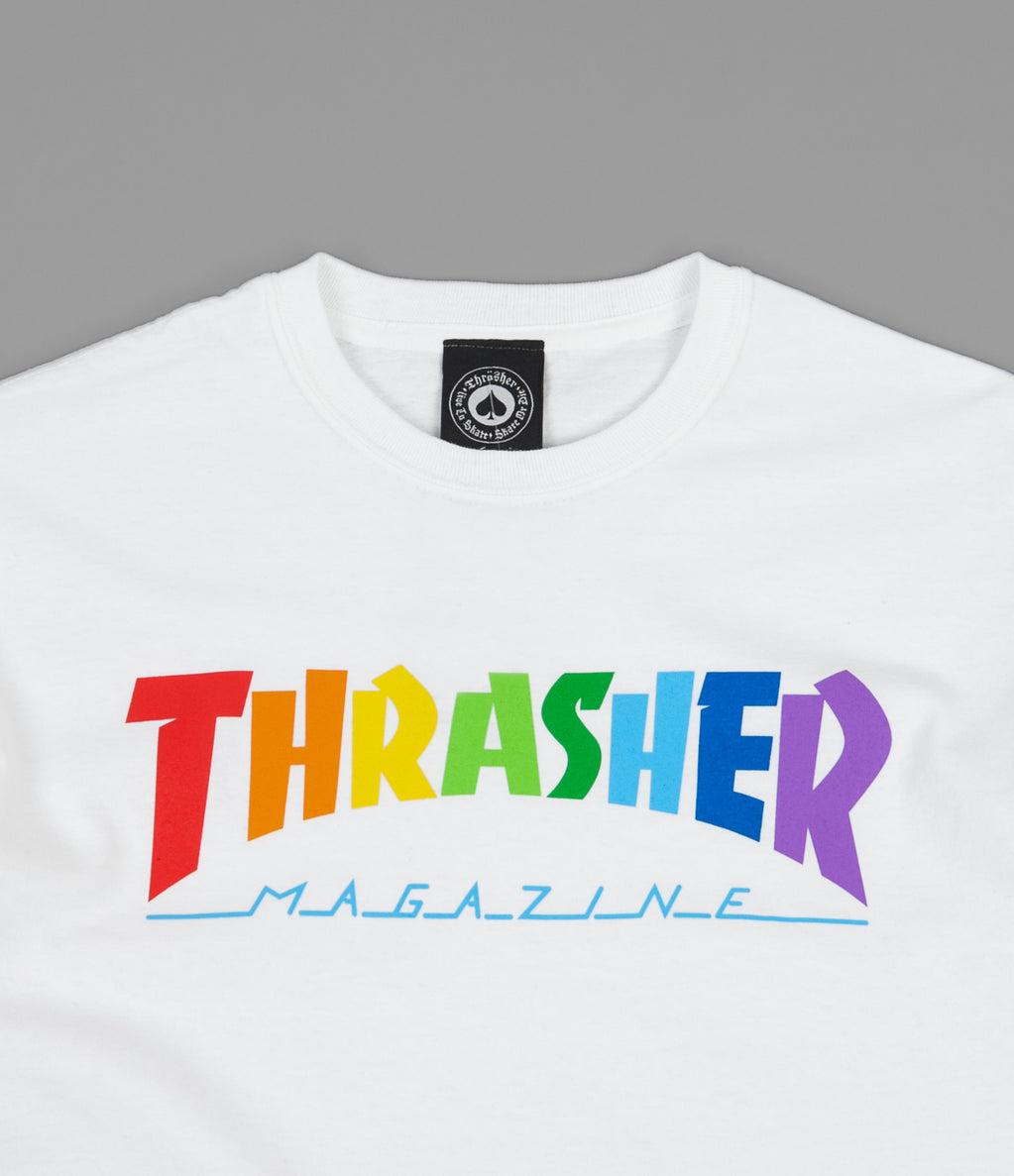 Thrasher Rainbow Mag T-Shirt - White | Flatspot