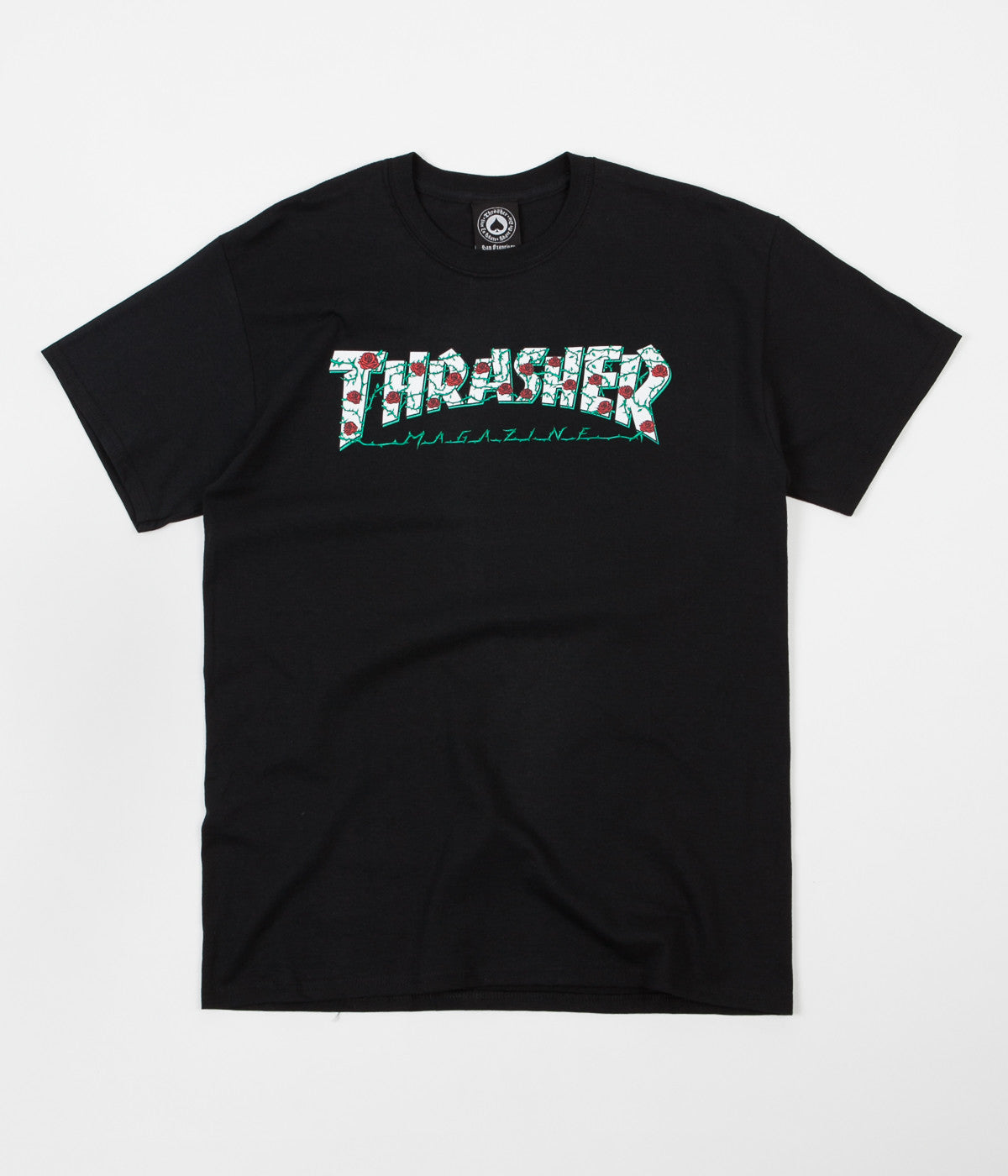 Thrasher Roses T-Shirt - Black | Flatspot