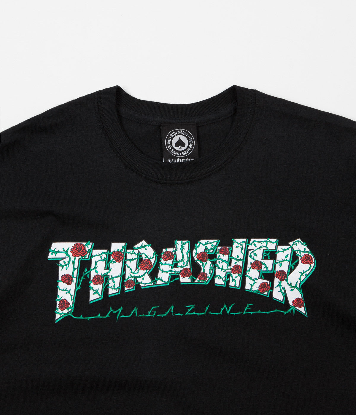 Thrasher Roses T-Shirt - Black | Flatspot