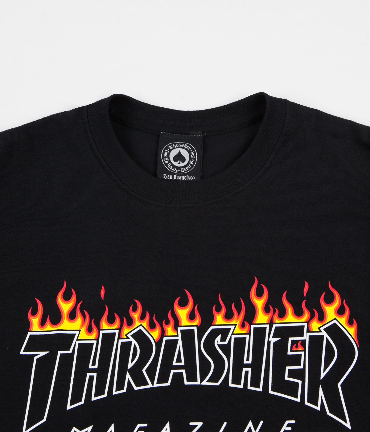 Thrasher Scorched Outline T-Shirt - Black | Flatspot