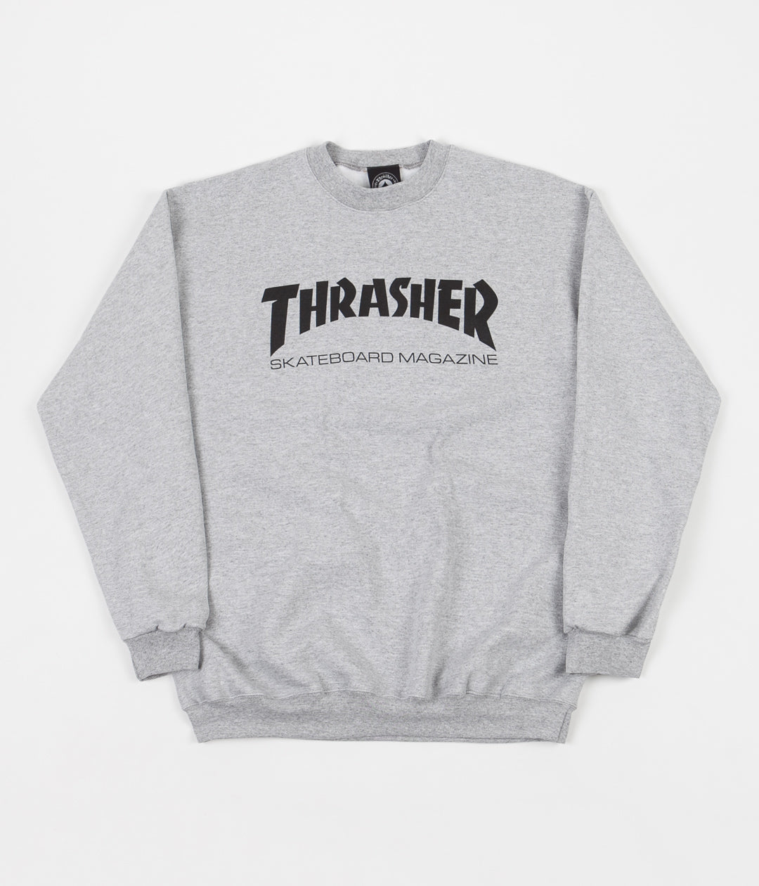 Thrasher Skate Mag Logo Crewneck Sweatshirt - Heather Grey | Flatspot