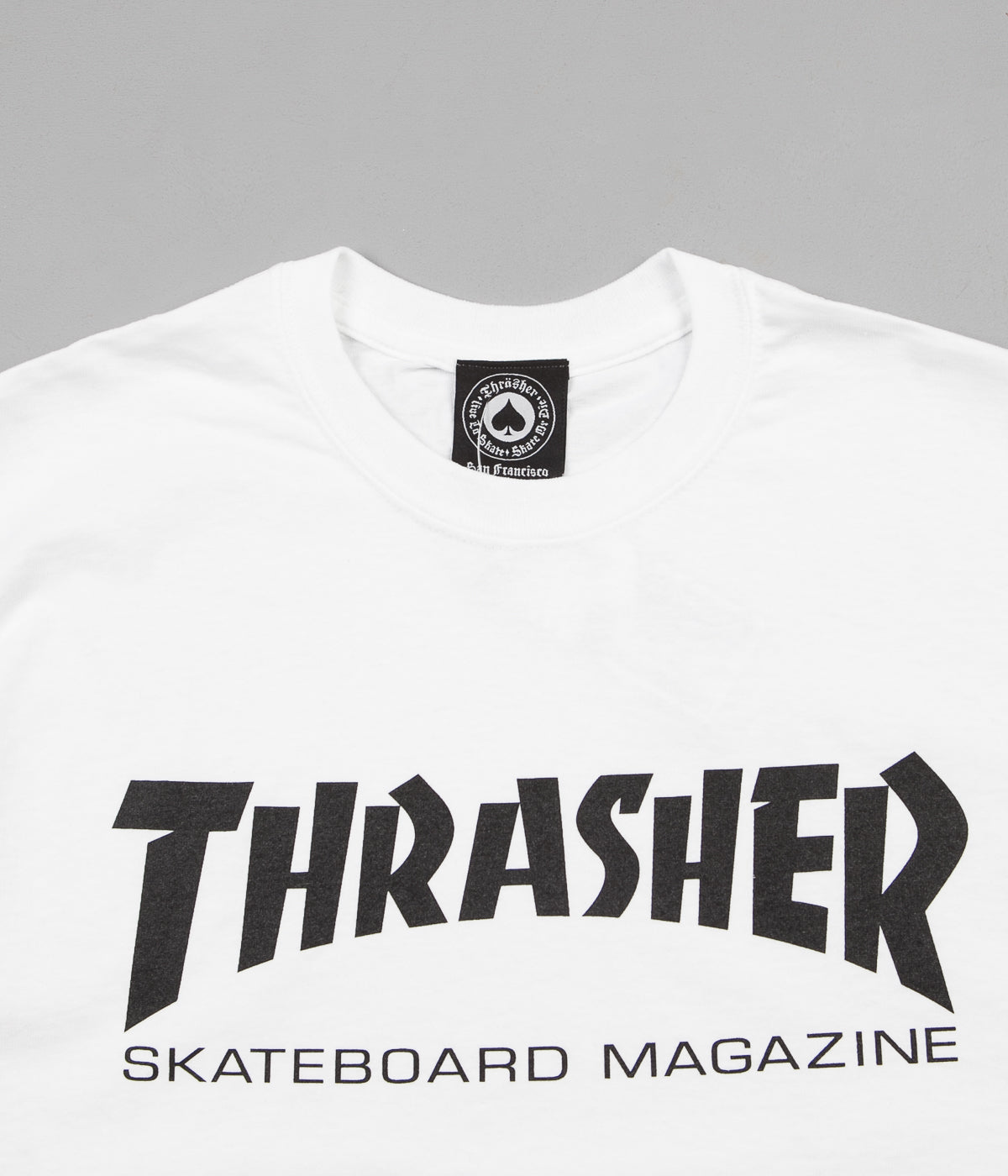Thrasher Skate Mag Long Sleeve T Shirt White Flatspot