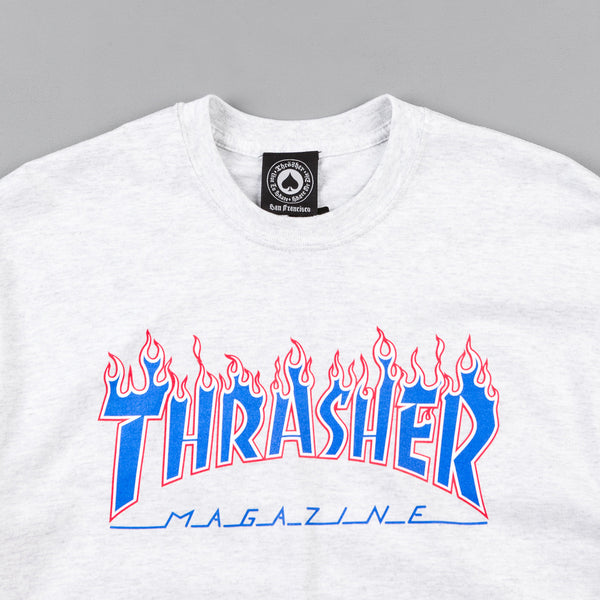 Thrasher Patriot Flame T-Shirt - Ash Grey | Flatspot