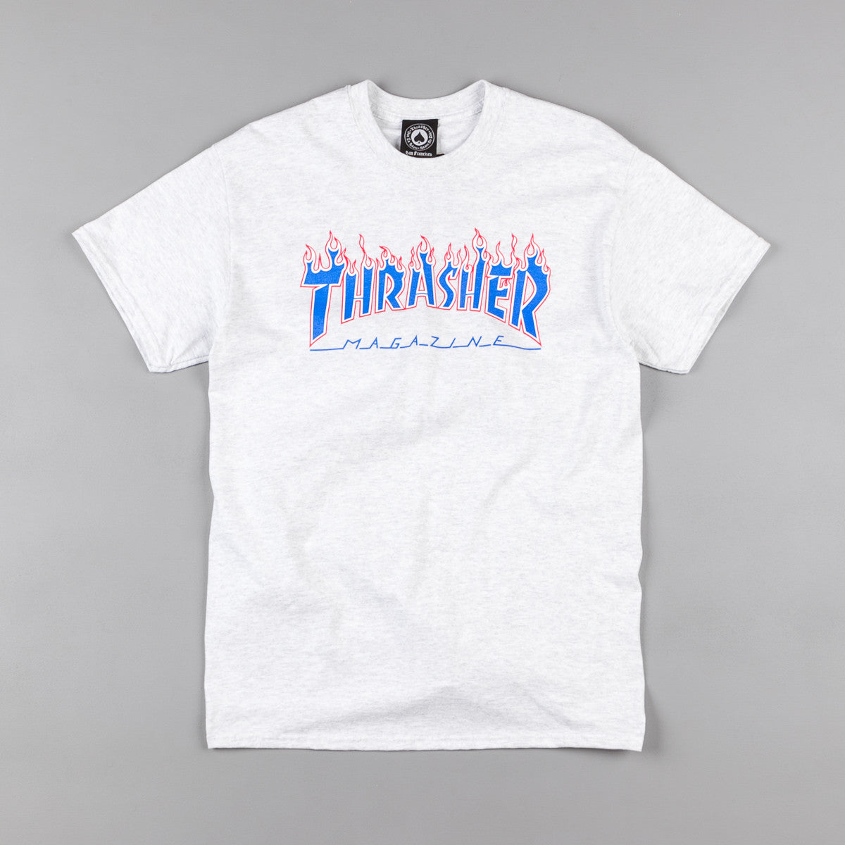 Thrasher Patriot Flame T-Shirt - Ash Grey | Flatspot