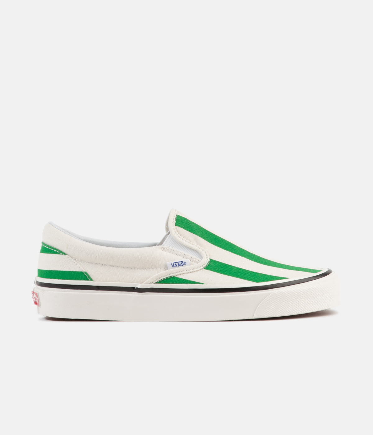 white vans with green stripe