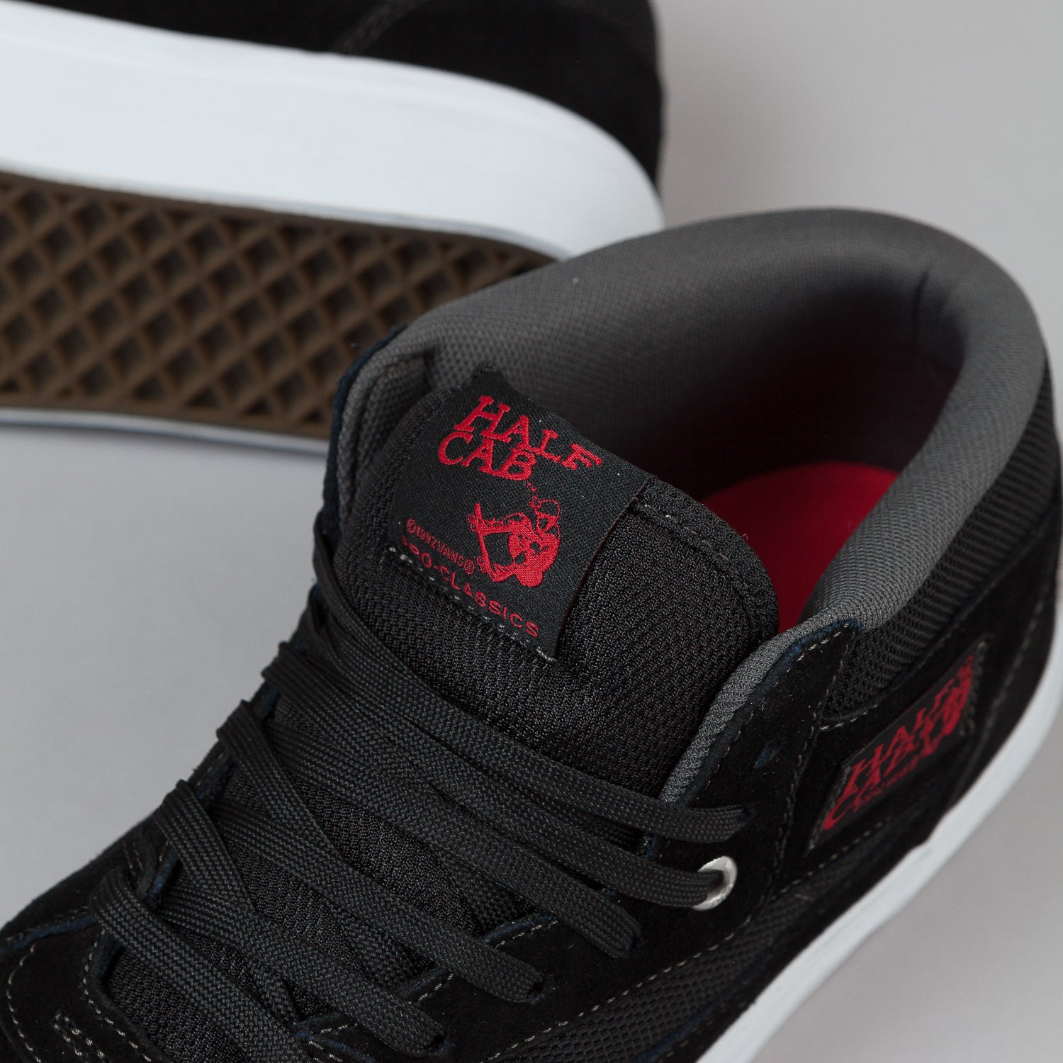 Vans Half Cab Pro Shoes - Black / Red / Charcoal | Flatspot