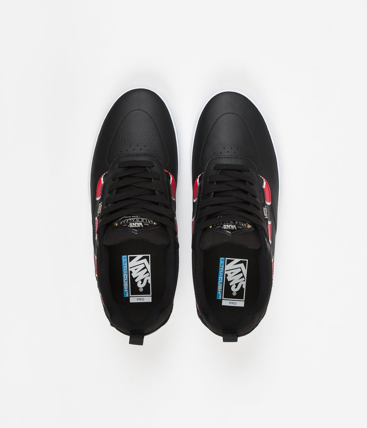 vans kyle walker pro coral snake & black leather skate shoes