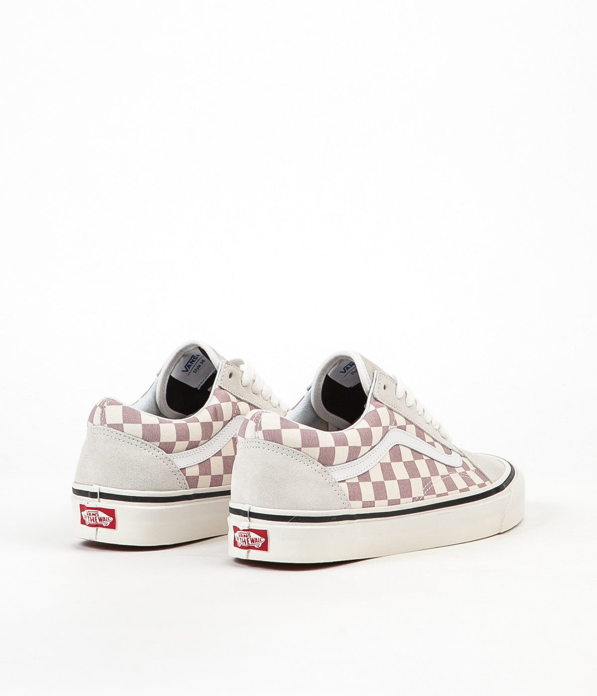 mauve checkered vans