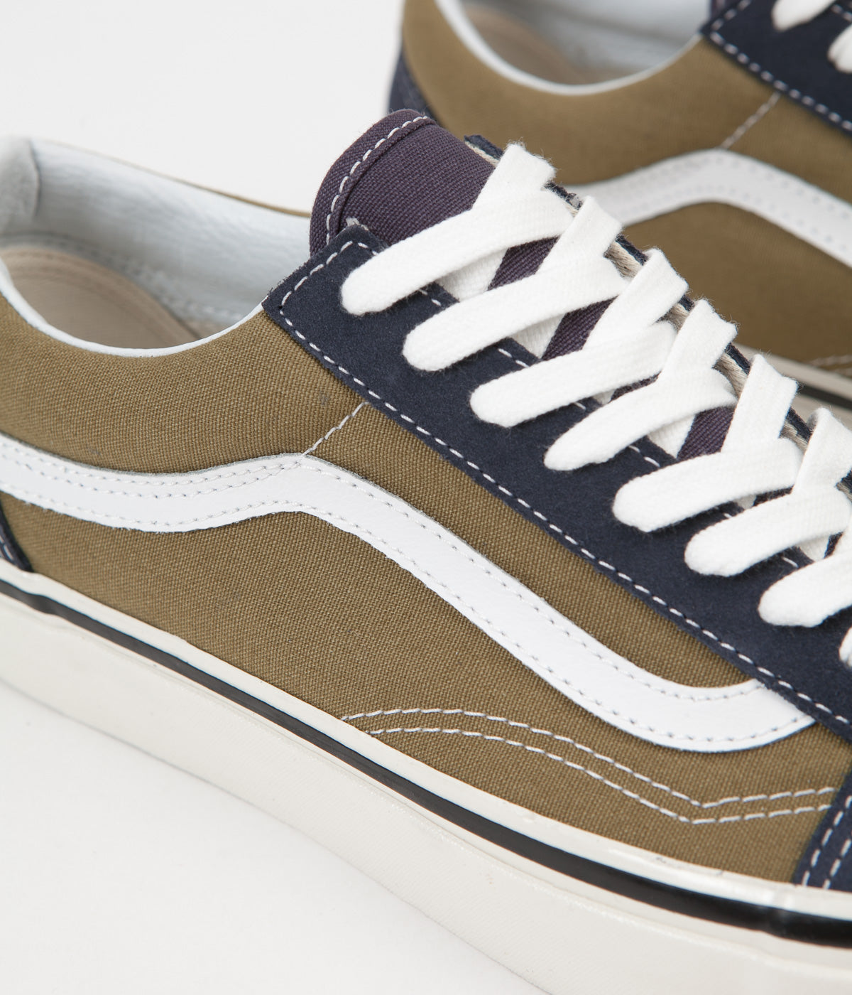 Vans Old Skool 36 DX Anaheim Factory Shoes - OG Navy / OG Olive | Flatspot