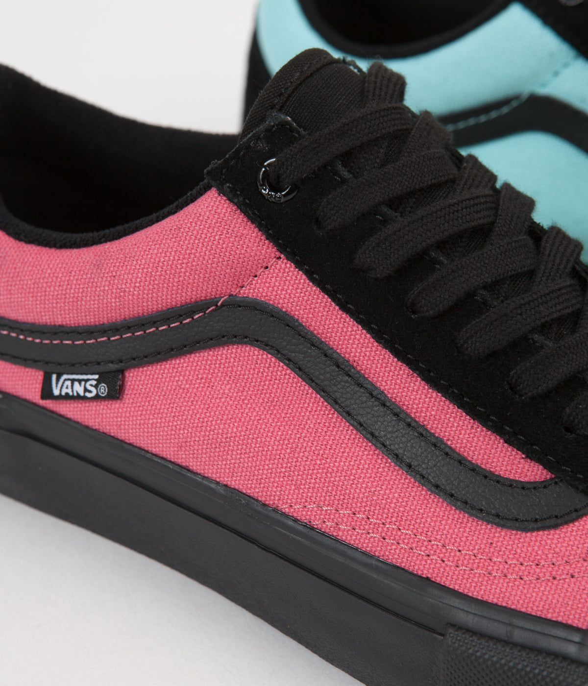 vans shoes black and pink