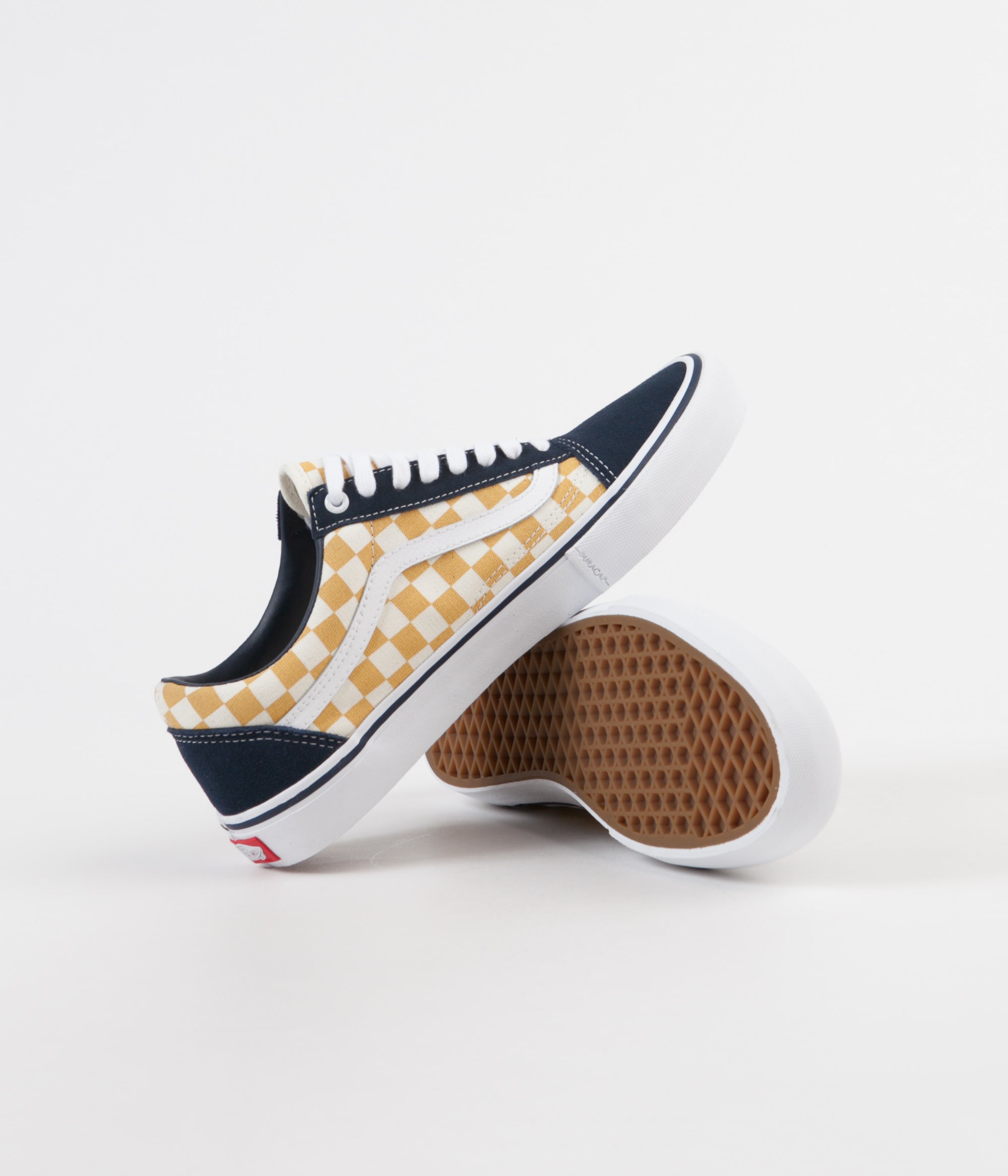 orange and white checkered vans