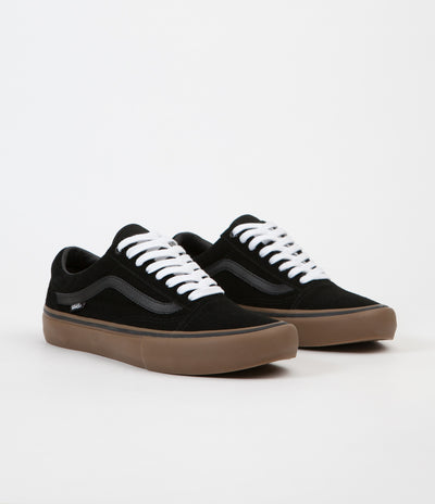 vans black gum shoes