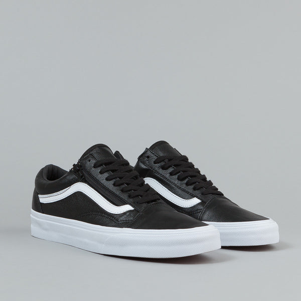 vans old skool zip shoes premium leather black 2_grande