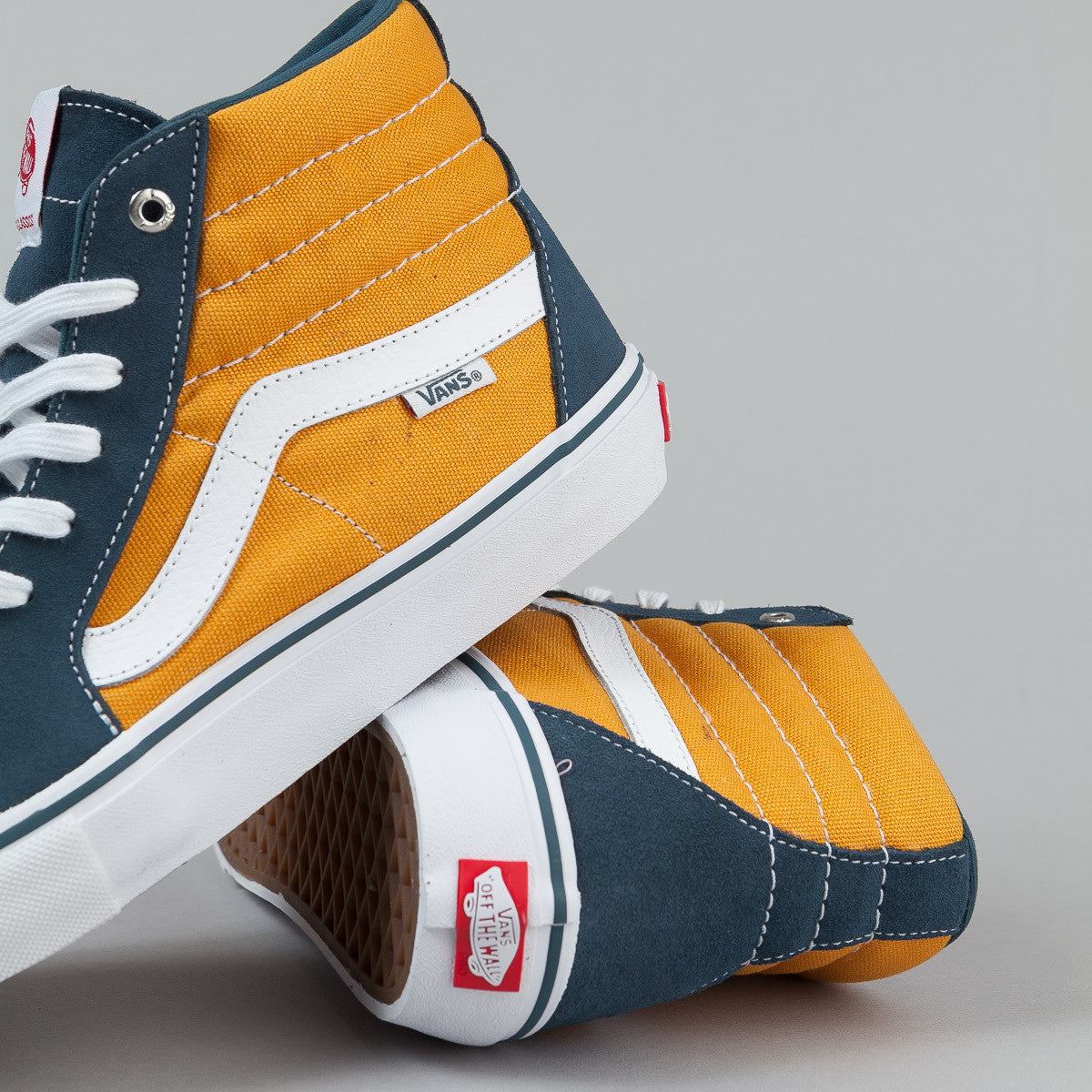 vans sk8-hi pro blue/sunflower/white