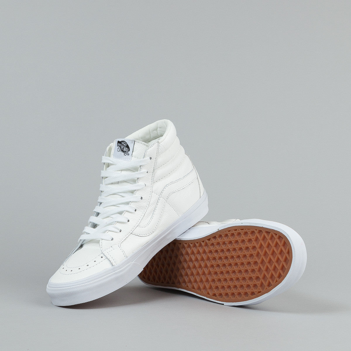Vans Sk8-Hi Reissue Shoes - (Premium Leather) True White | Flatspot