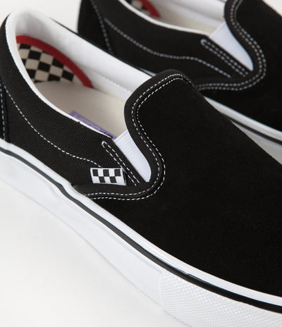 Vans Skate Slip-On Shoes - Black / White | Flatspot