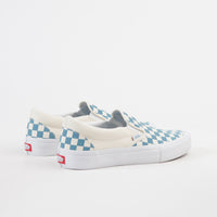 light blue and white checkered vans