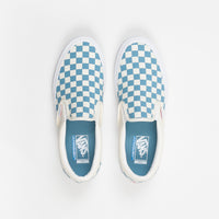 vans slip on pro checkerboard blue