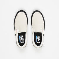 vans slip on pro white black