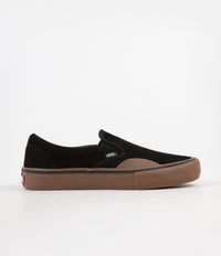 vans slip on black and gum