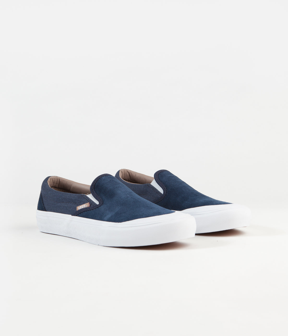 vans slip on pro dress blue