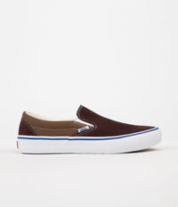 vans slip on pro navy two tone