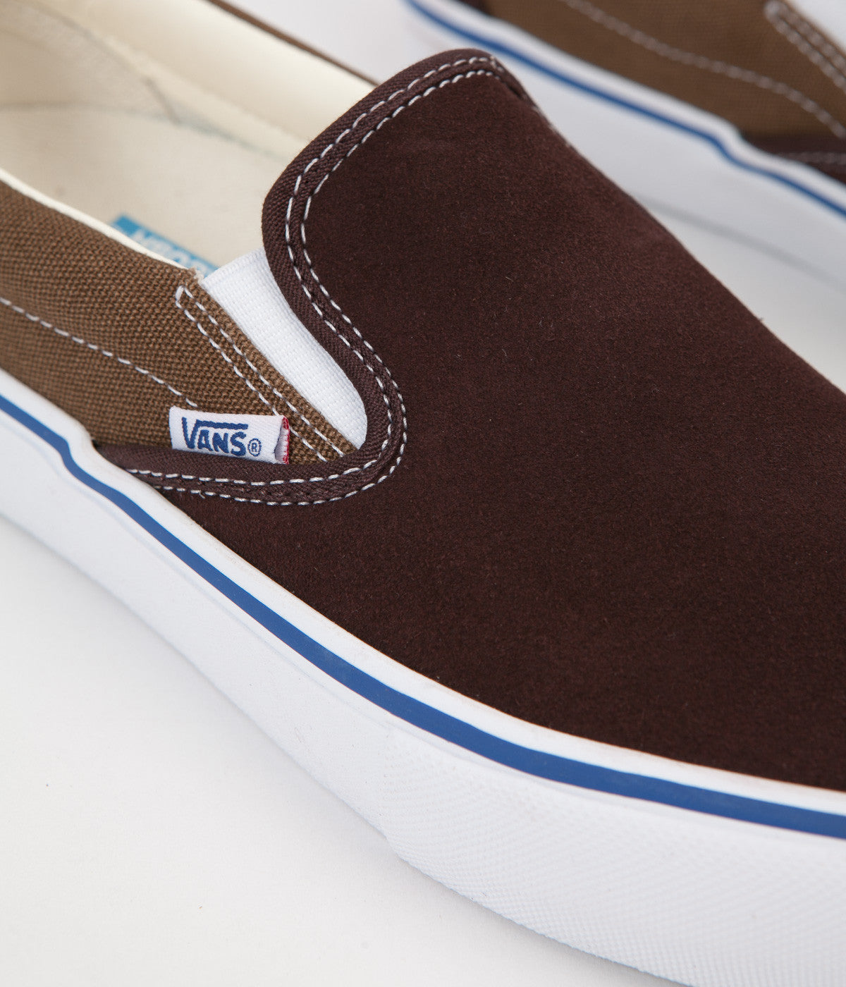 vans slip on pro brown