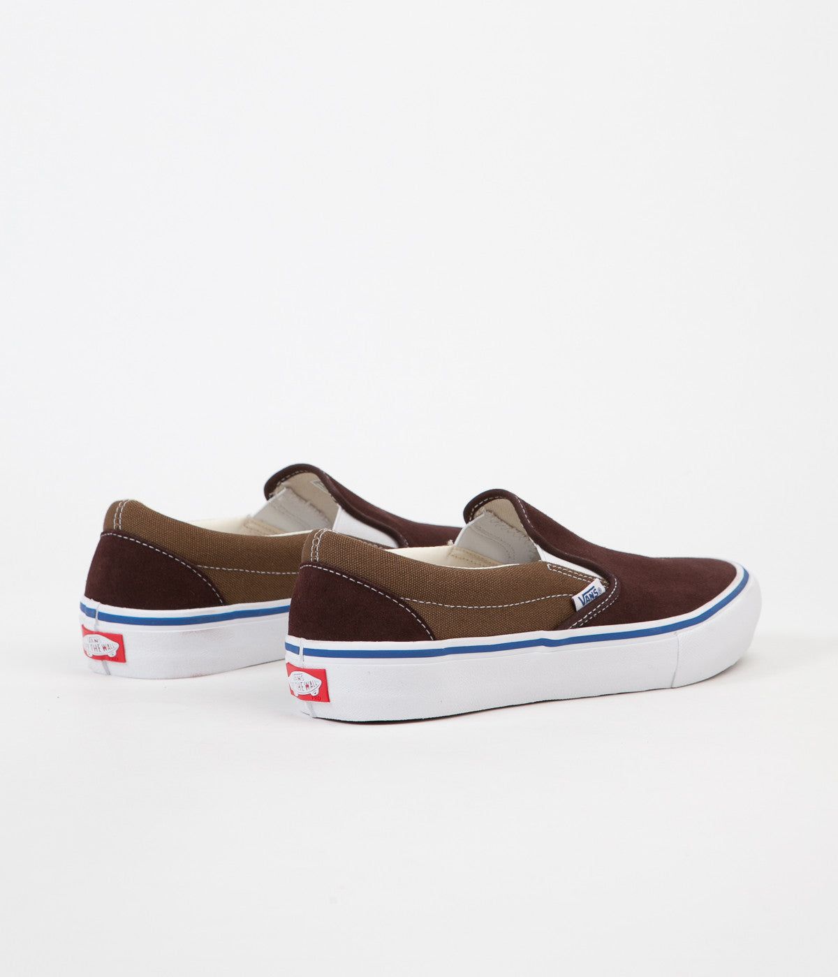 vans slip on pro brown