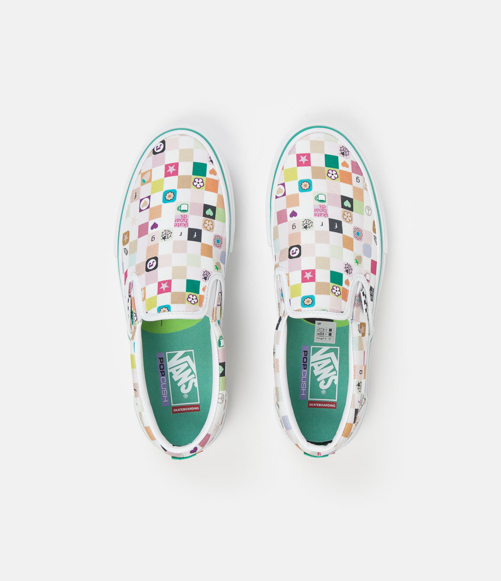 Vans x Frog Skate Slip-On Shoes - White / White | Flatspot