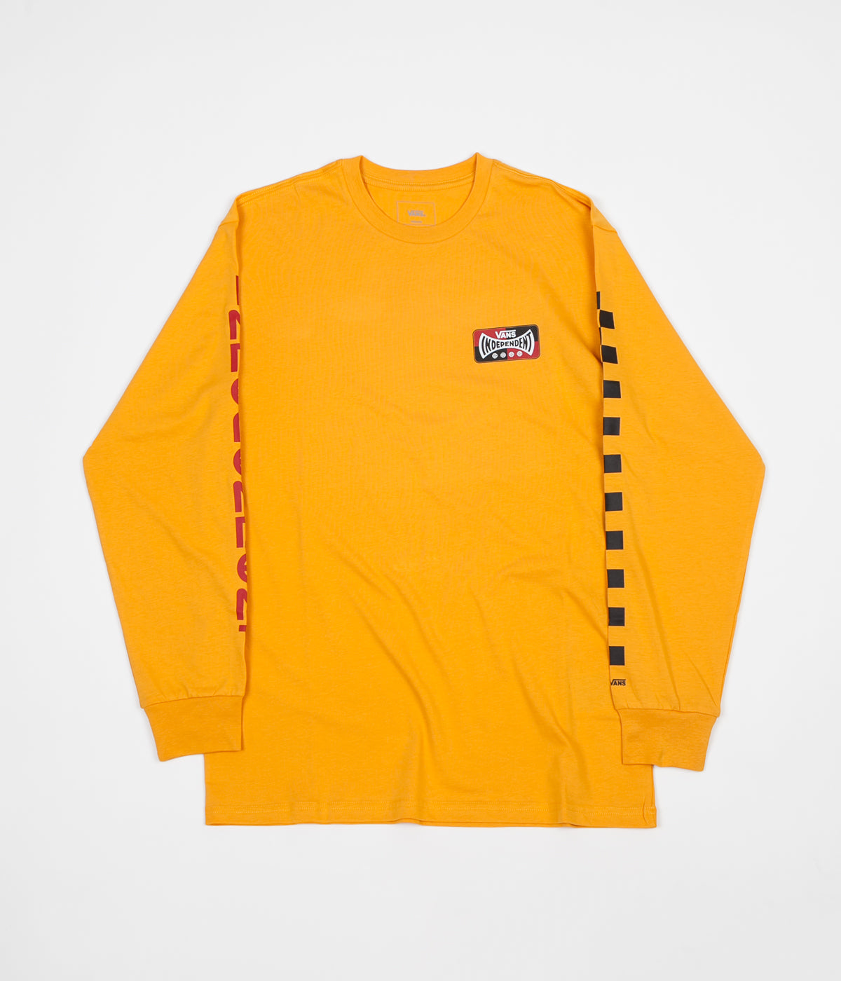 Vans x Independent Checkerboard Long Sleeve T-Shirt - Sunflower | Flatspot