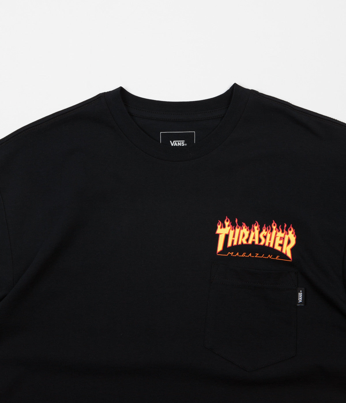 Thrasher Pocket T-Shirt - Black | Flatspot