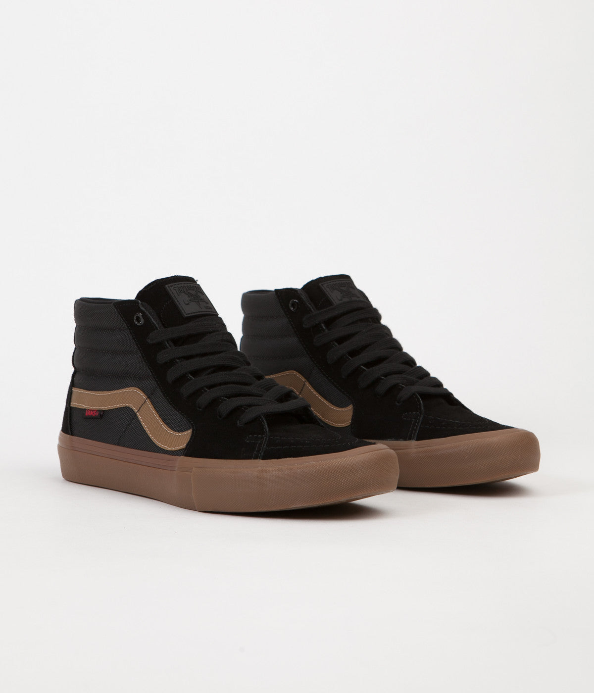 Vans x Thrasher Skate-Hi Pro Shoes - Black / Gum | Flatspot