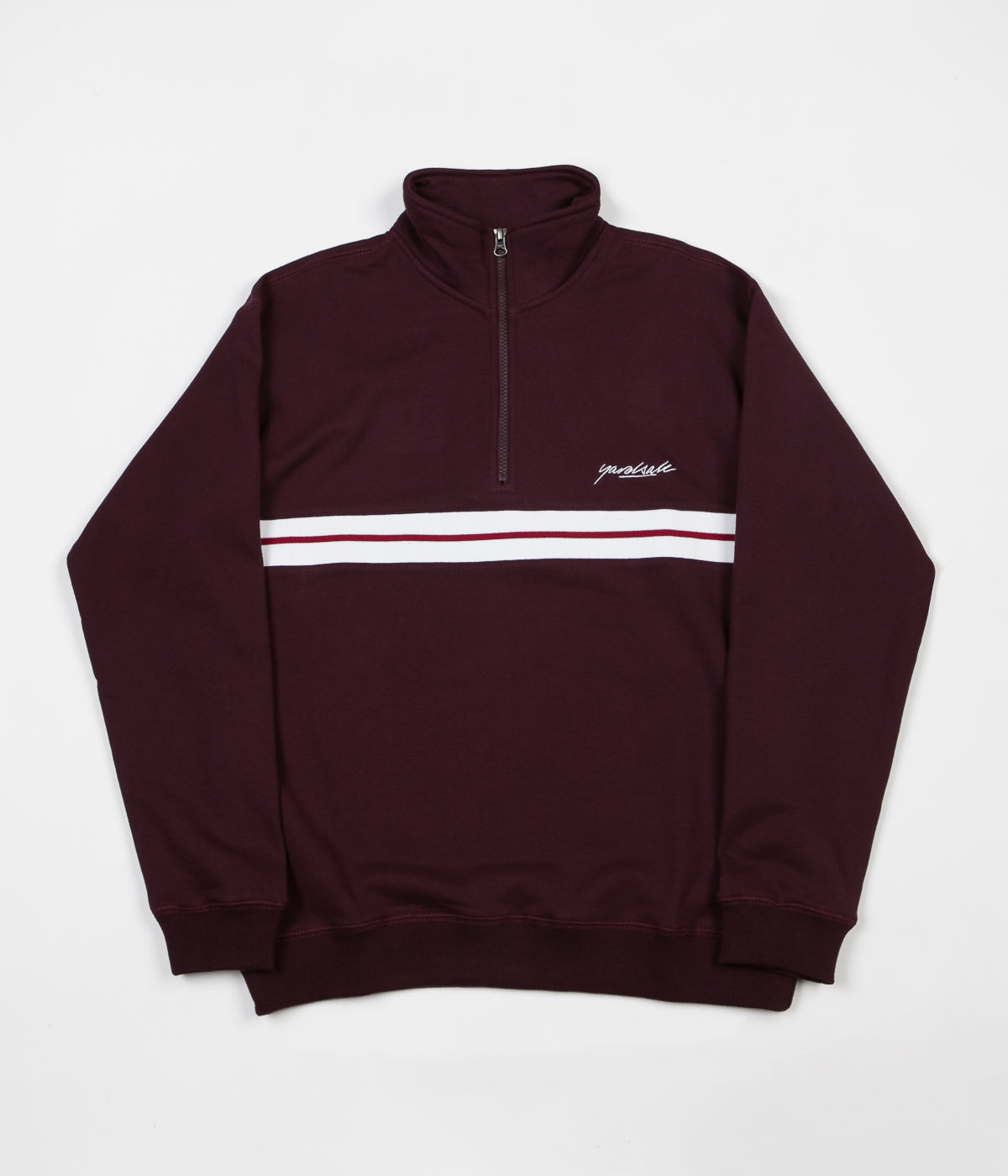 Yardsale Blair Quarterzip Sweatshirt - Sangria | Flatspot