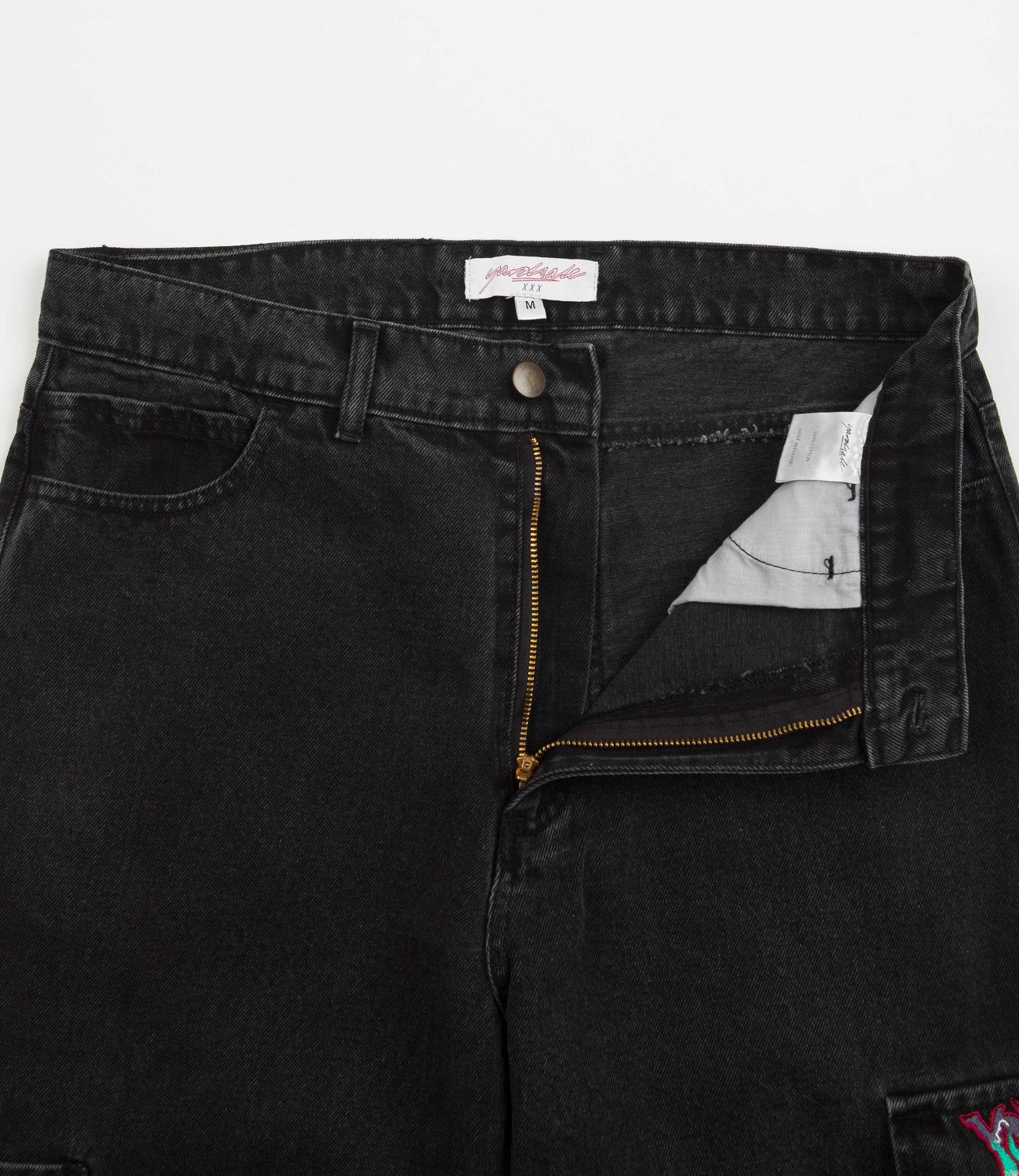 Yardsale Dreamscape Denim Cargo Pants - Black | Flatspot