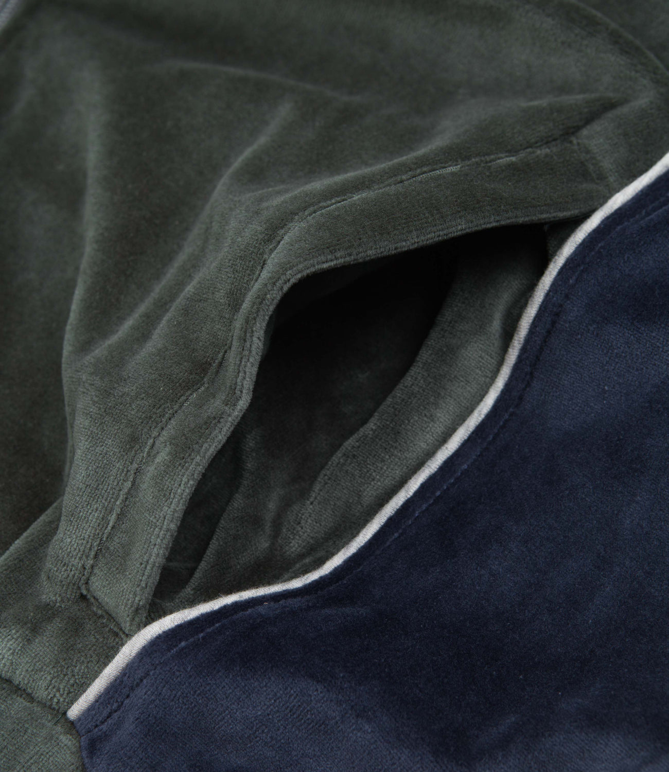 Yardsale Gem Velour Full-Zip Hoodie - Green / Navy | Flatspot