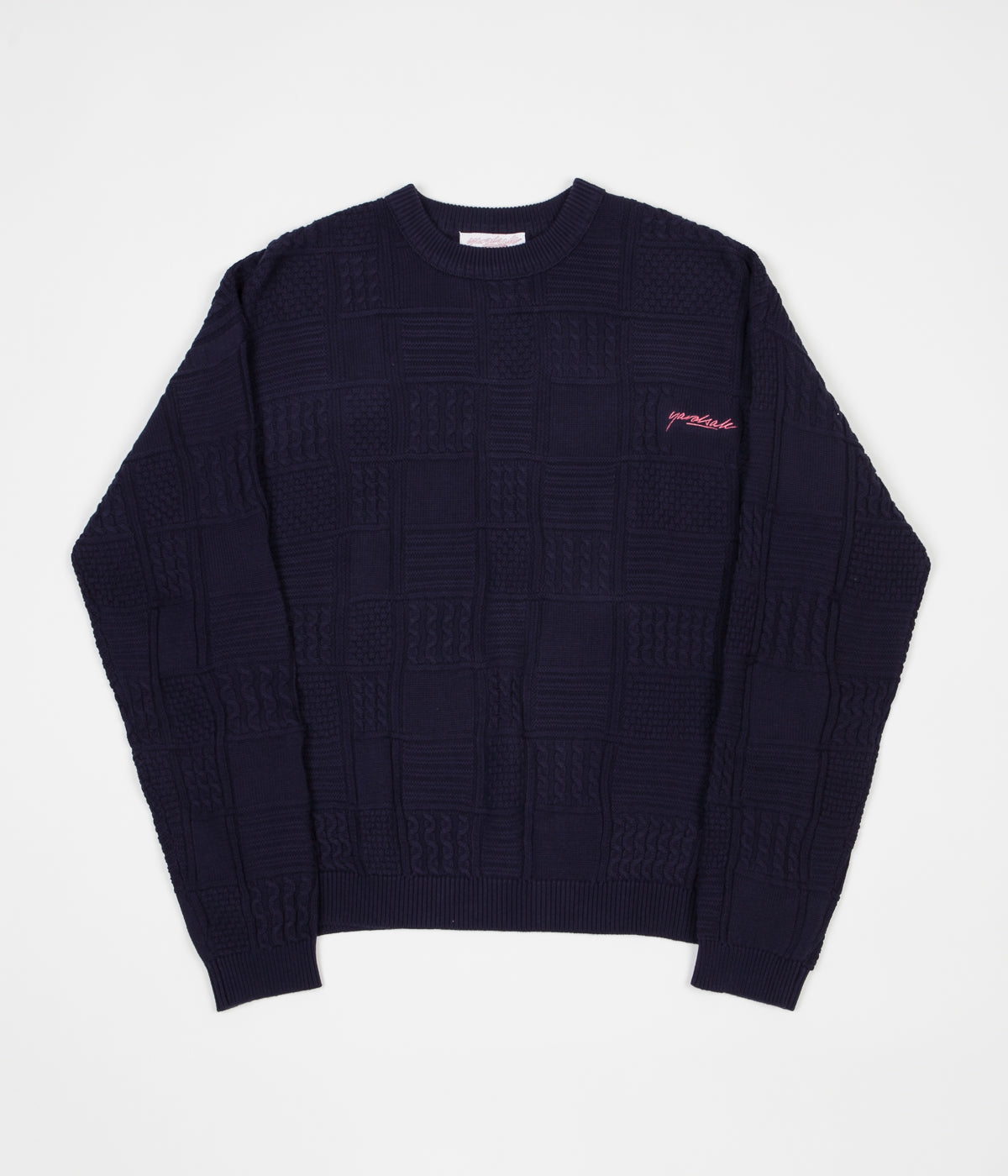 Yardsale Knitted Crewneck Sweatshirt - Navy | Flatspot