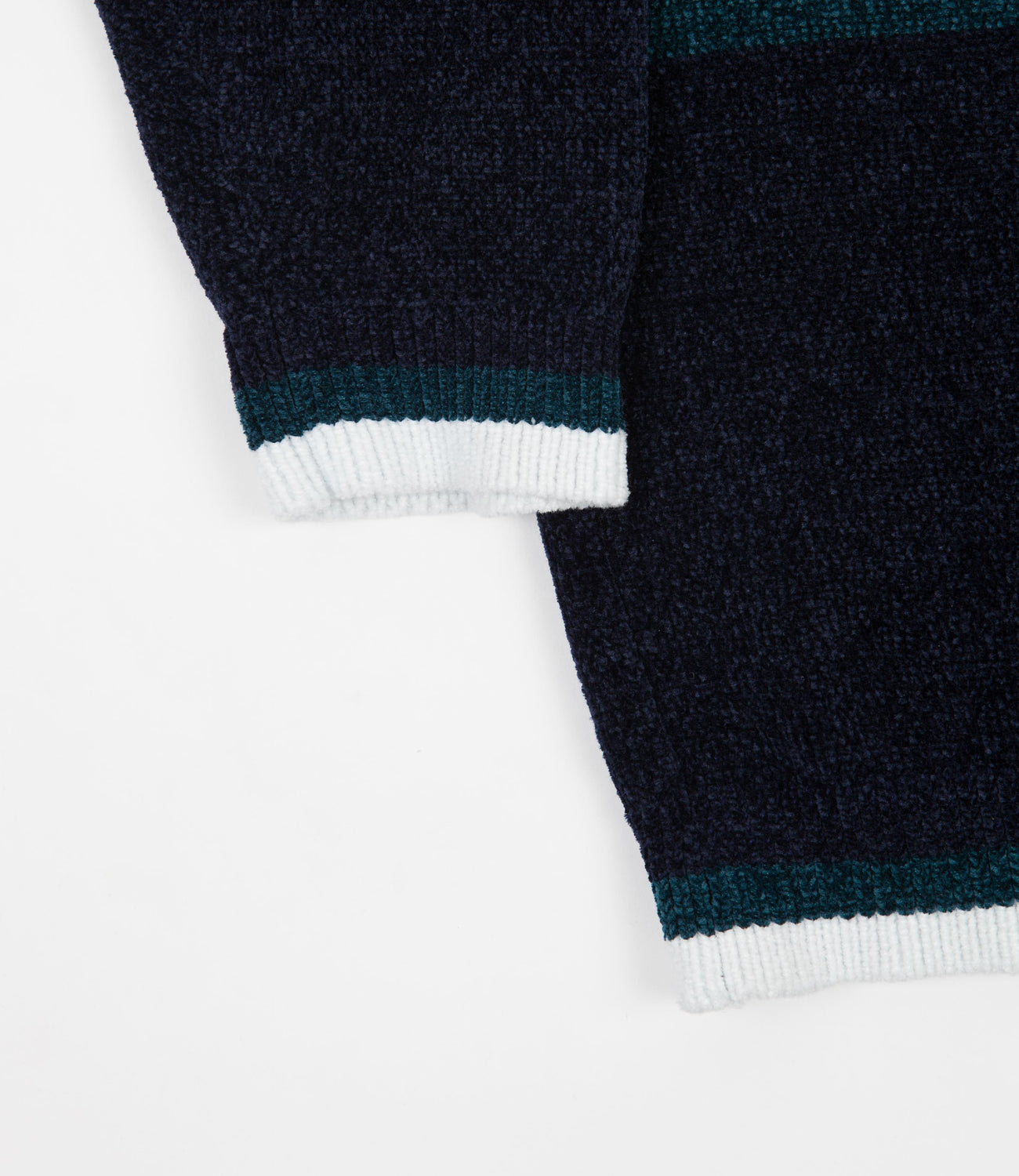 Navy / Emeral - Yardsale Phantasy Chenille Knitted Crewsilv