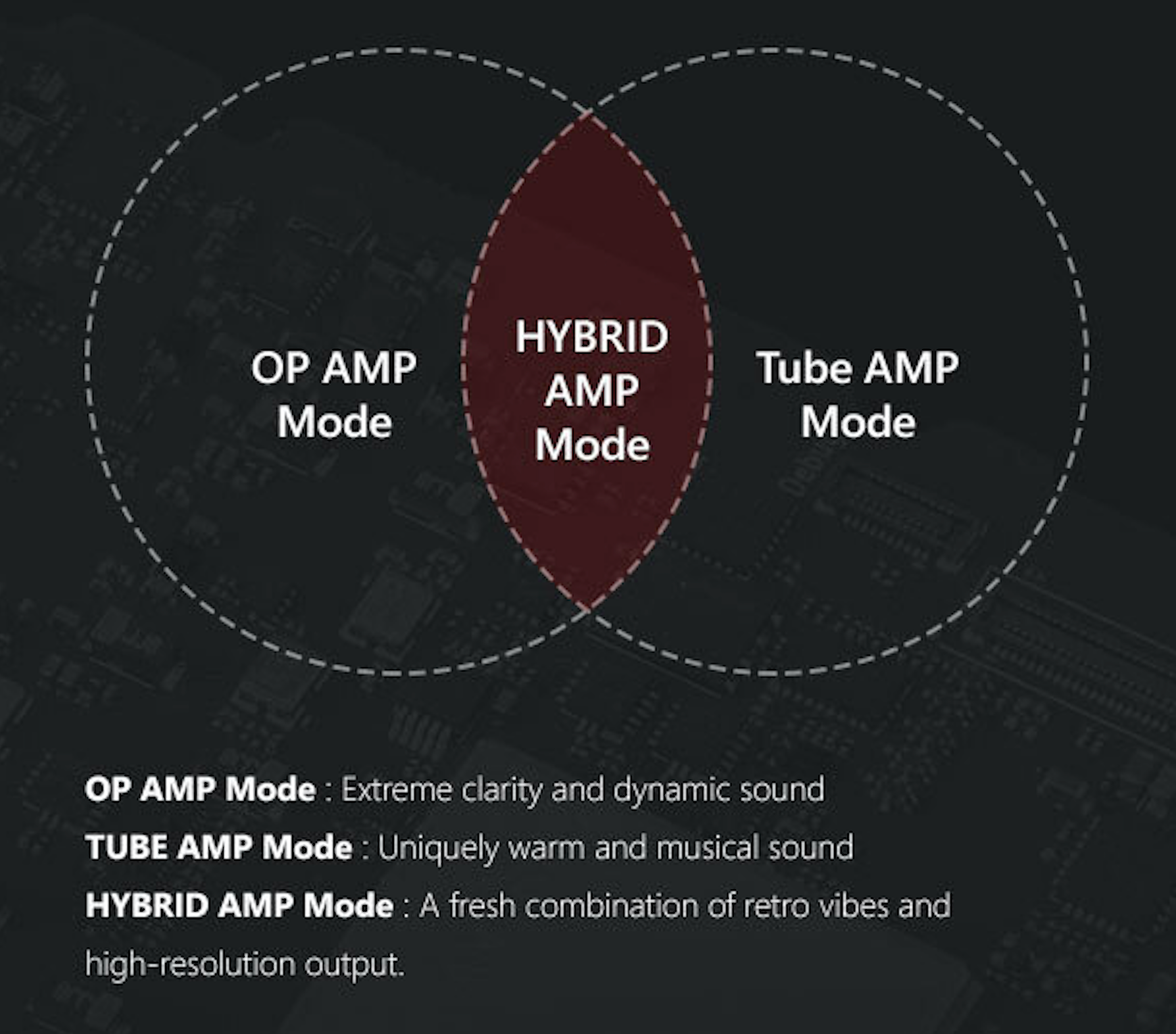 Diagram describing SP2000t op amp modes