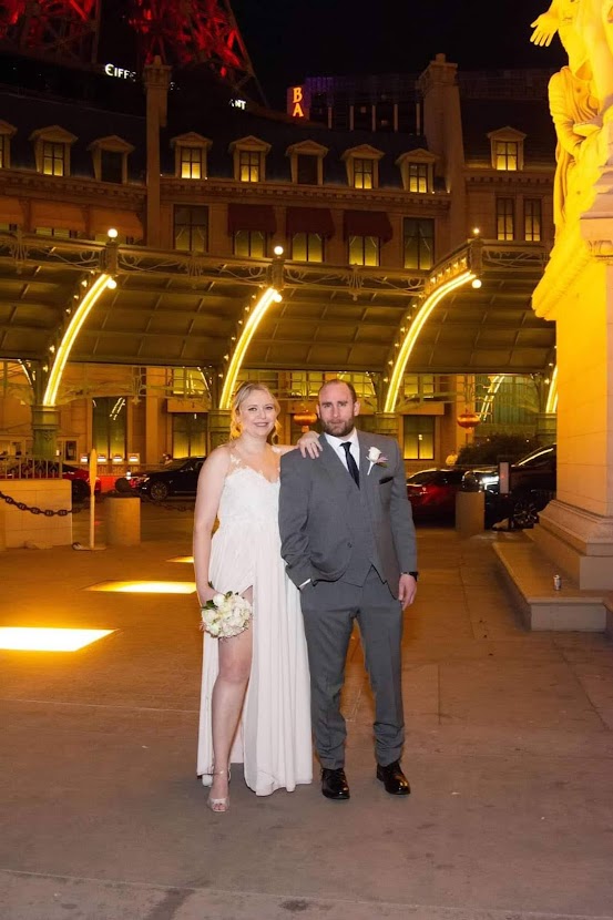 Pink Wedding Dress with Butterflies and Slit