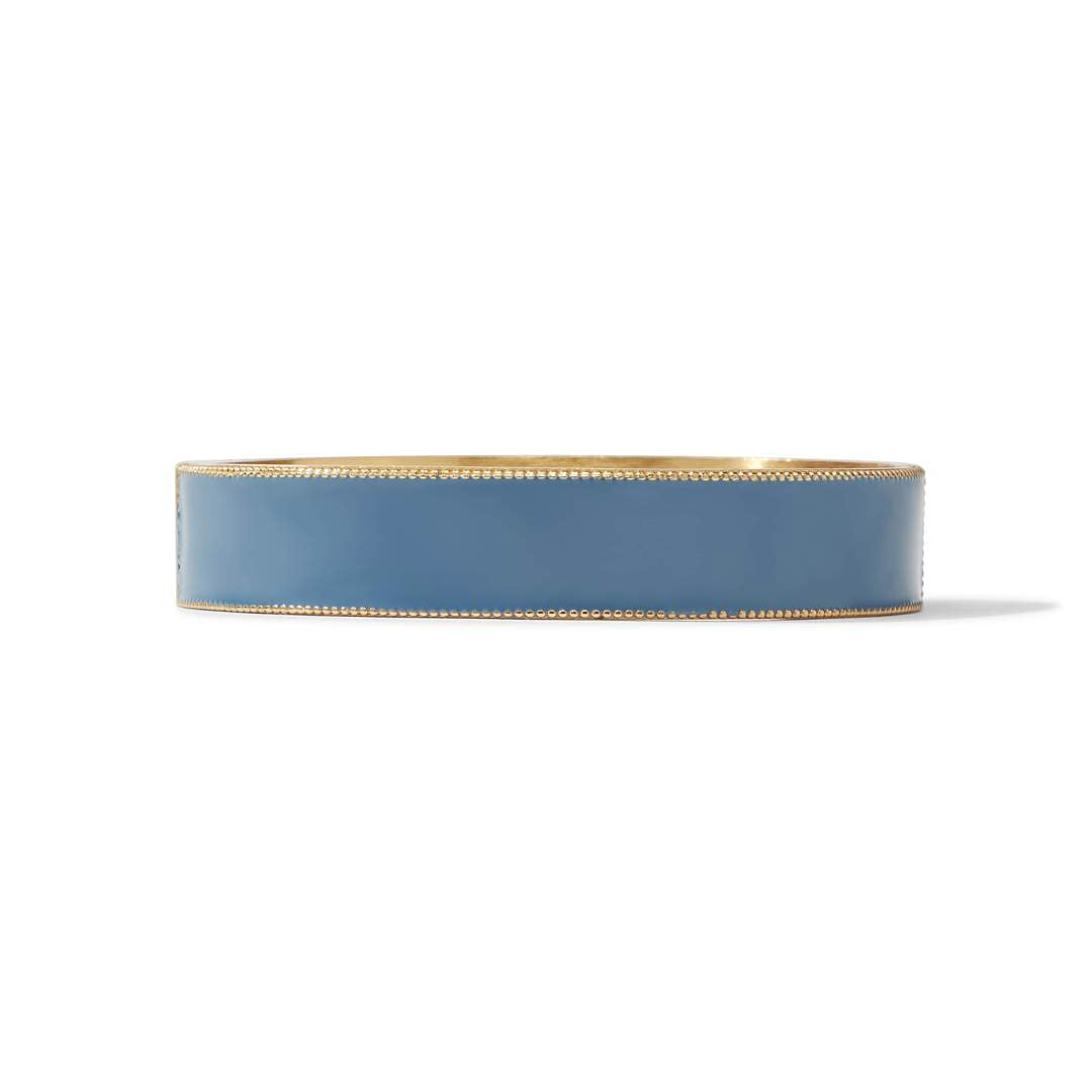 Marseille Hinge Bangle Denim Blue Enamel