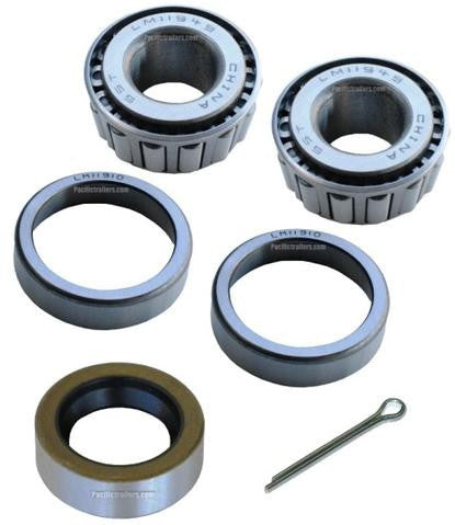 trailer bearing kit 3 4 spindle lm11949 inner outer bearings 11174 pacific trailers trailer bearing kit 3 4