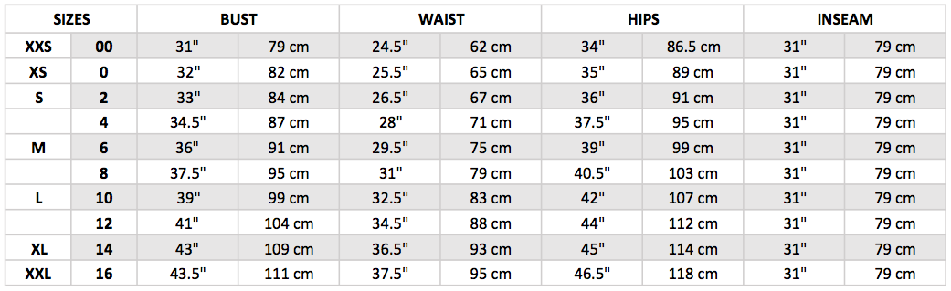 Size Guide – Pink Tartan